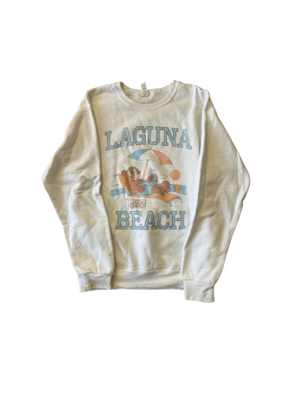 Jerzees Laguna Beach Bear Crewneck - Long Sleeve Top